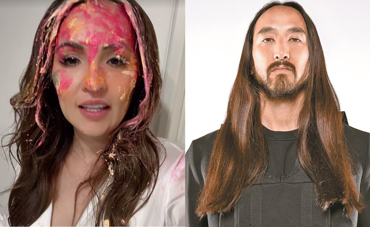 Steve Aoki lanza pastelazo a alcaldesa de Campeche, Biby Rabelo, durante Carnaval; VIDEO