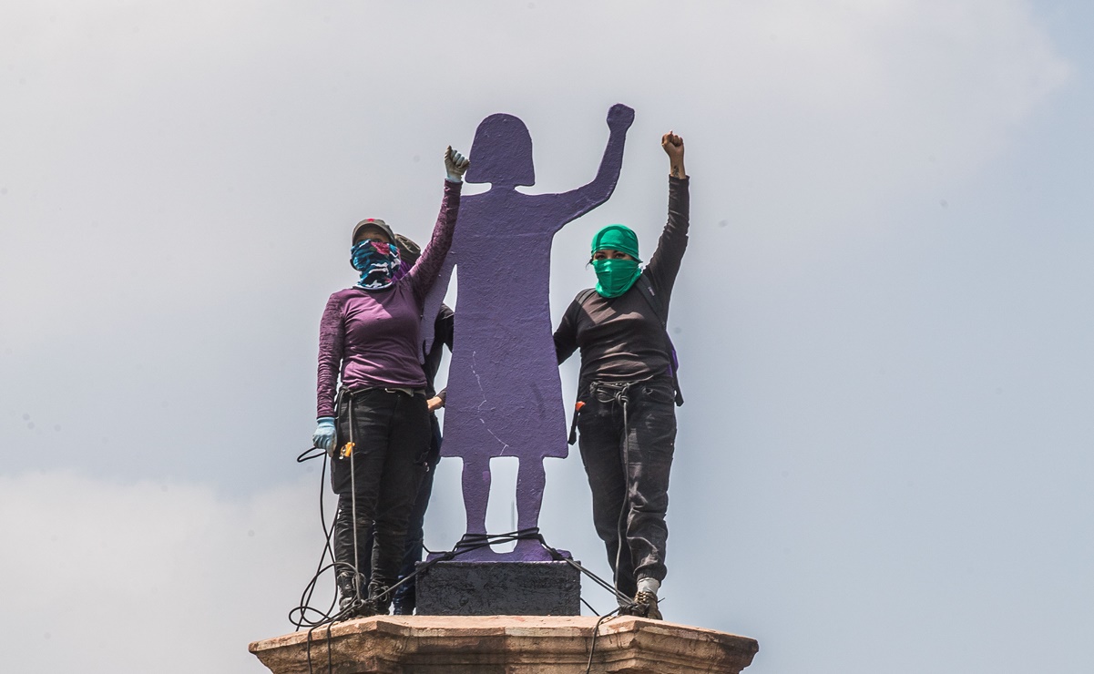 Intervienen glorieta por las mujeres