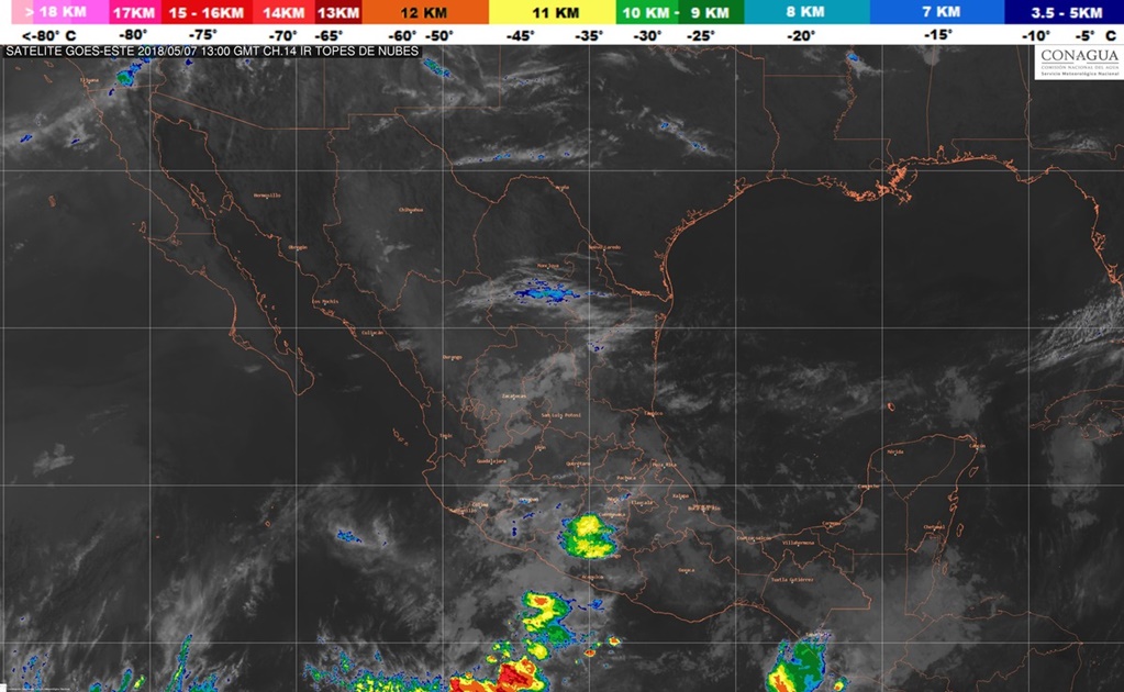 Estados de occidente, centro, sur y sureste esperan tormentas