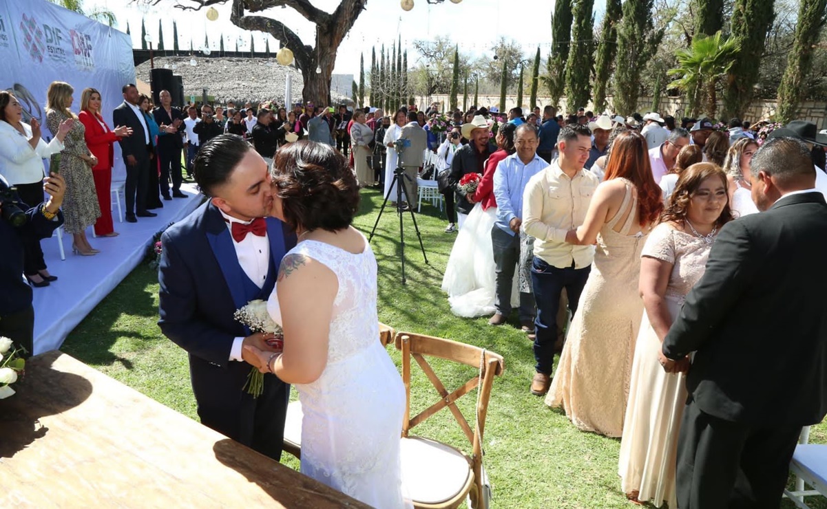 Contraen matrimonio mil 126 parejas en bodas comunitarias en San Luis Potosí