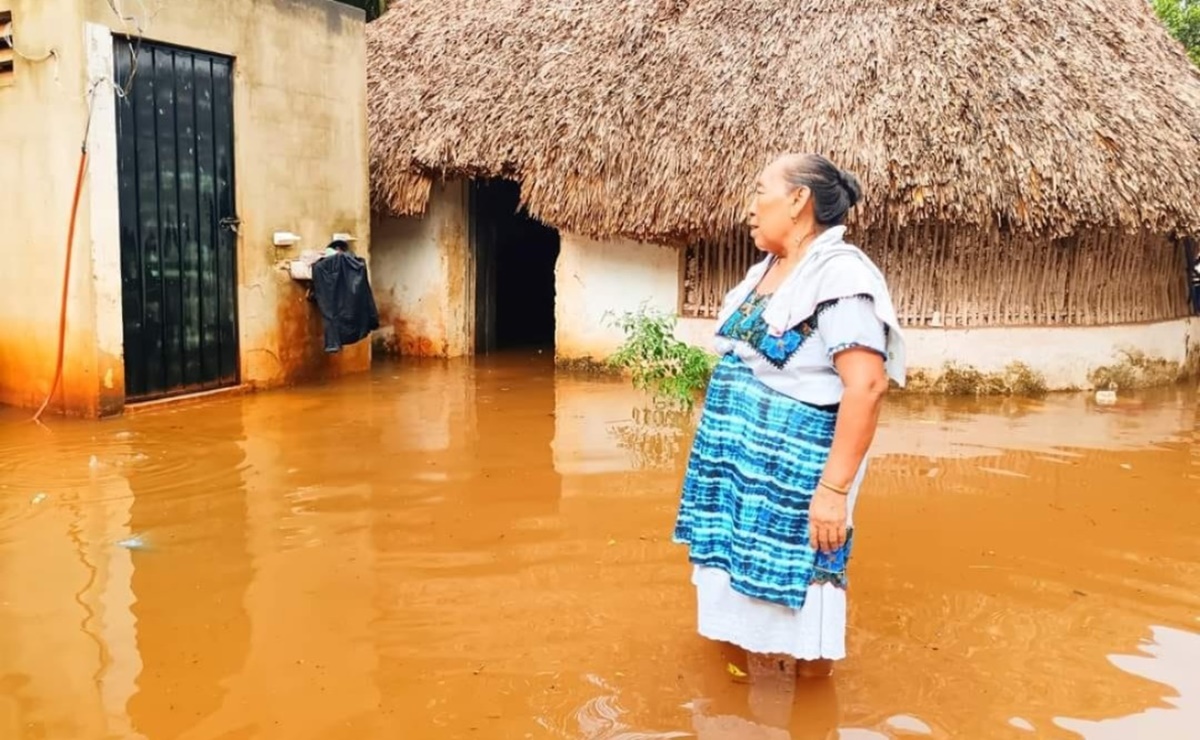 Alertan por lluvias fuertes este domingo en Yucatán y Campeche donde ya hay inundaciones
