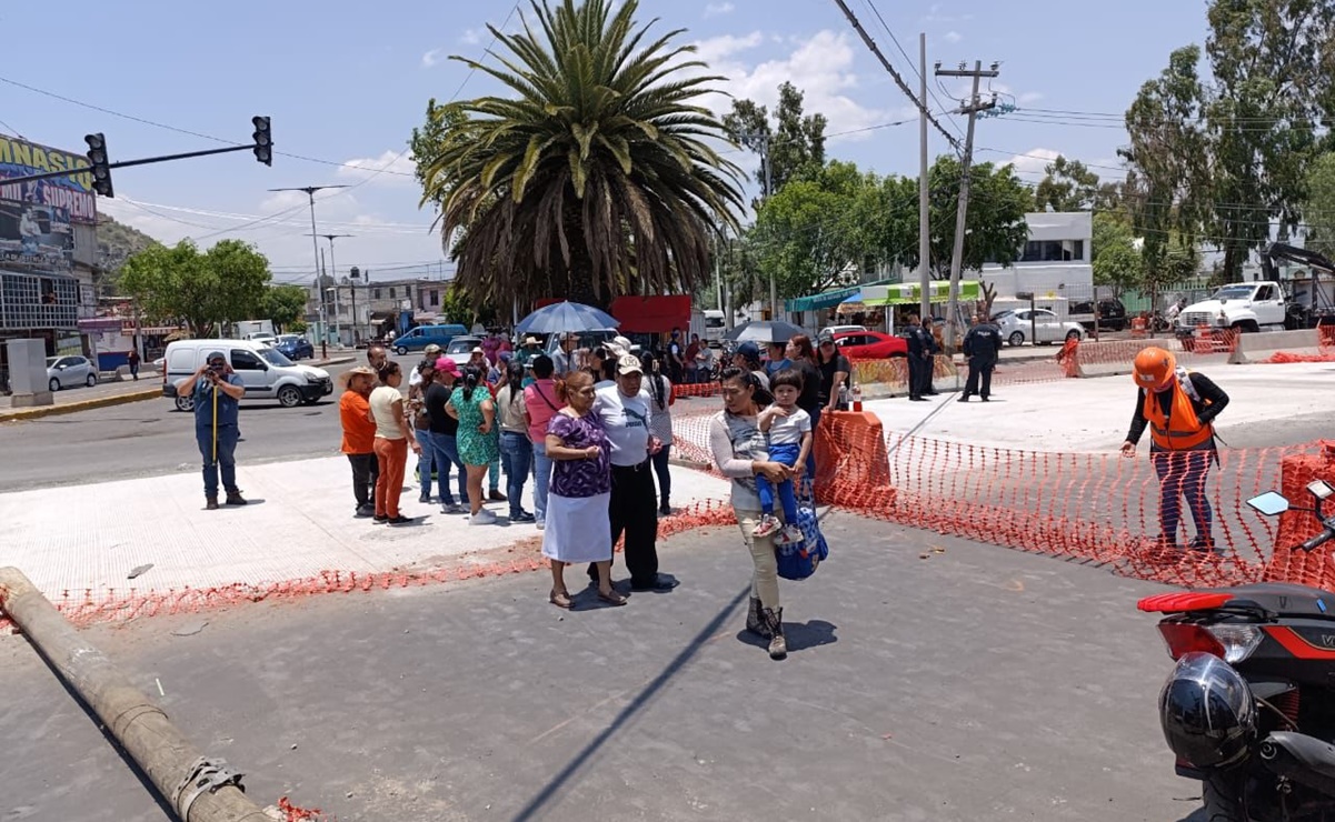 Bloqueo en Chalco: vecinos protestan por daños a causa de obras del colector Solidaridad