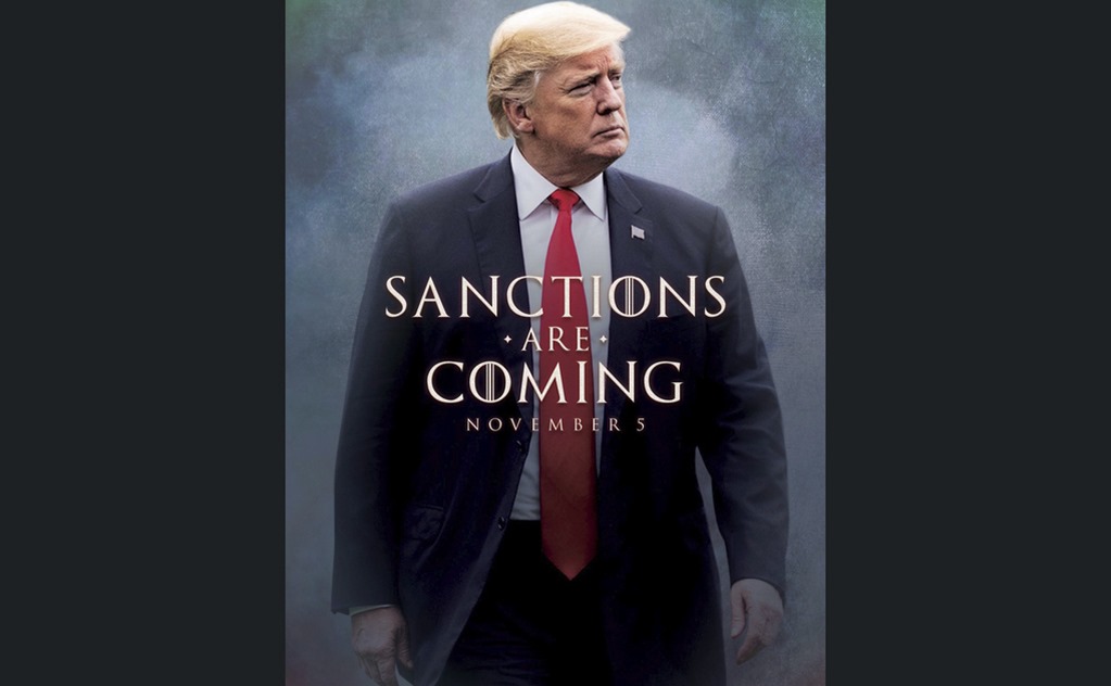 Se acercan las sanciones, dice Trump al estilo de "Game of Thrones"