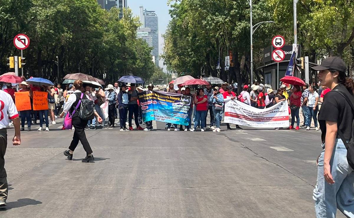 CNTE realiza bloqueos en Insurgentes y Reforma