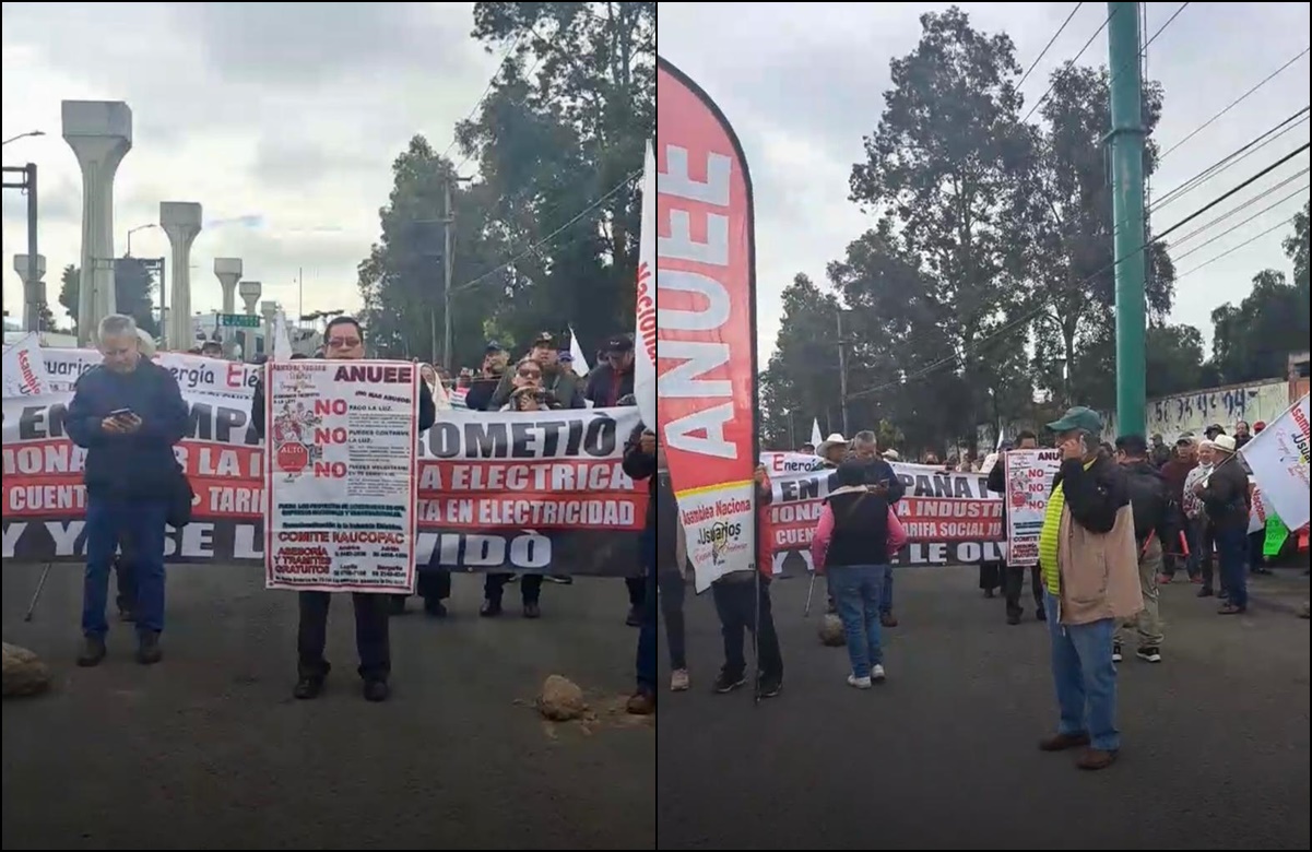 Extrabajadores de Luz y Fuerza bloquean por 2 horas la México- Querétaro