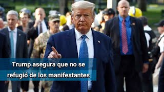 Trump asegura que fue al búnker de la Casa Blanca "sólo para hacer una inspección"