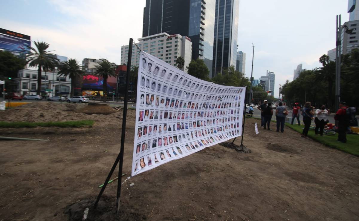 Manifestantes renombran “Glorieta de las y los Desaparecidos” la exglorieta de la Palma