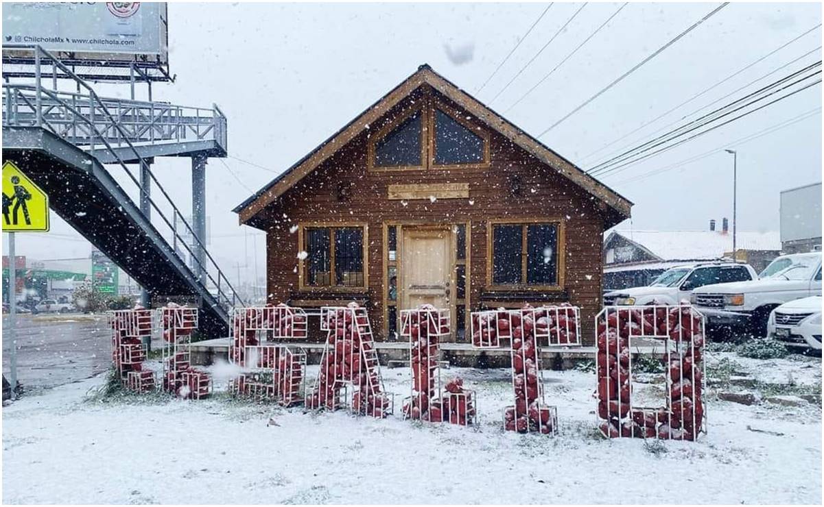 5 videos de sitios cubiertos de nieve por la primera tormenta invernal en México