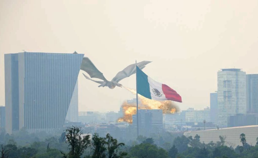 Con dragones y bruma, así representan capitalinos la contaminación en memes