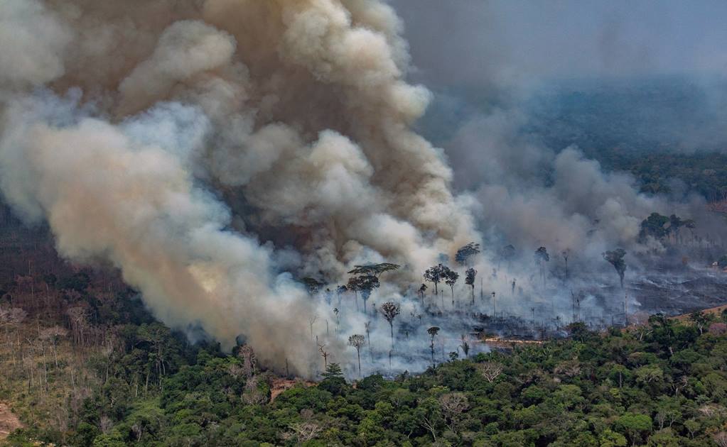 Así se ve en video la intensa nube de humo que cubre la Amazonia por incendios