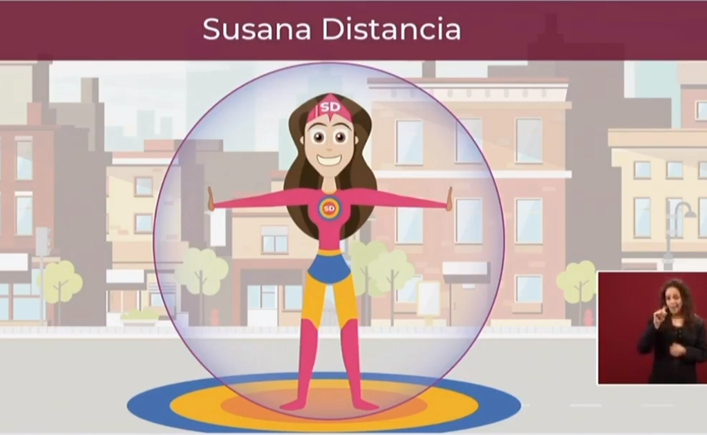 Presenta la 4T al personaje "Susana Distancia" contra el coronavirus