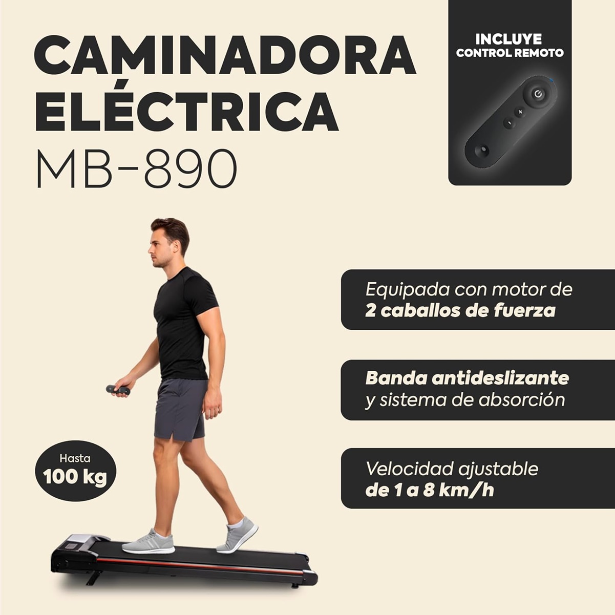 Caminadora eléctrica portátil