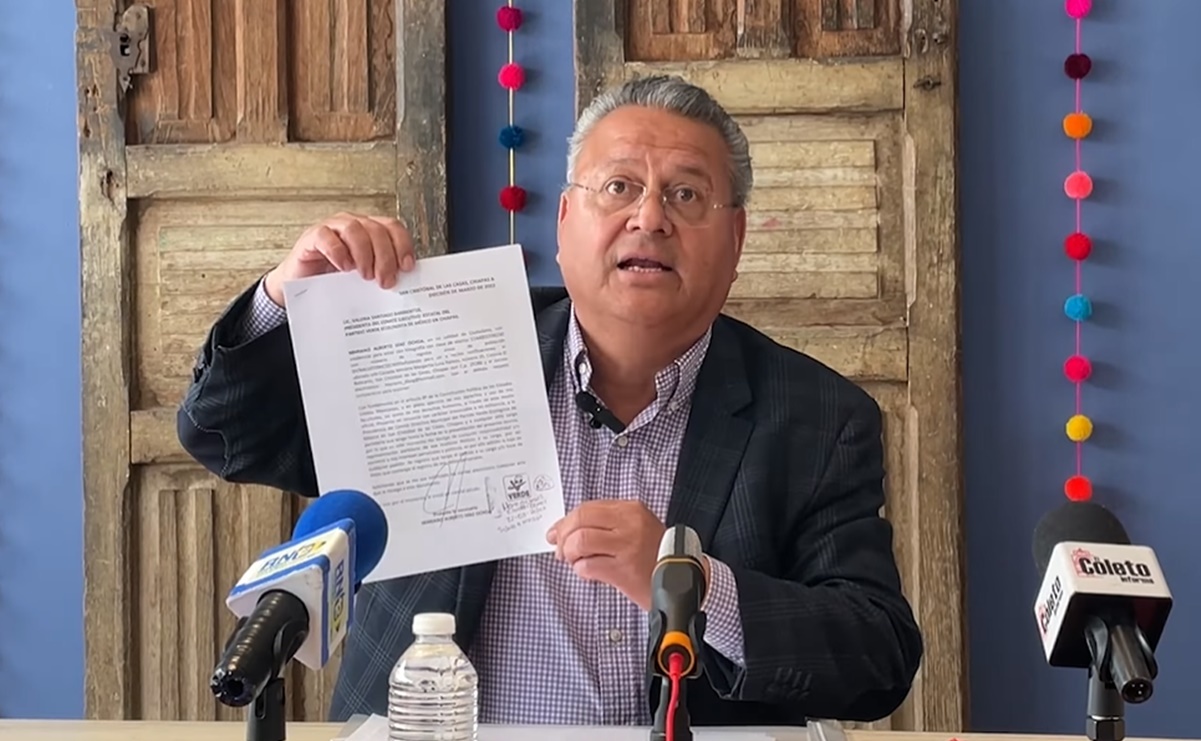 Alcalde de San Cristóbal de las Casas renuncia al PVEM