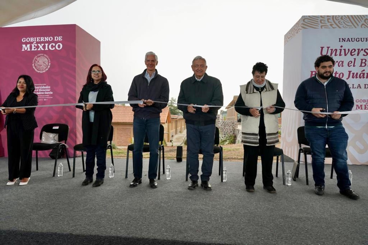 AMLO se compromete con mazahuas en inauguración de Universidad del Bienestar en Villa de Allende