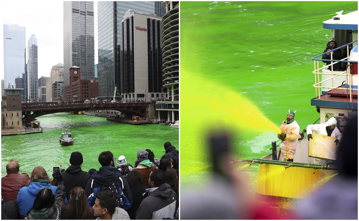 ¿Por qué pintan el Río Chicago de verde y cómo se asocia con el Día de San Patricio?