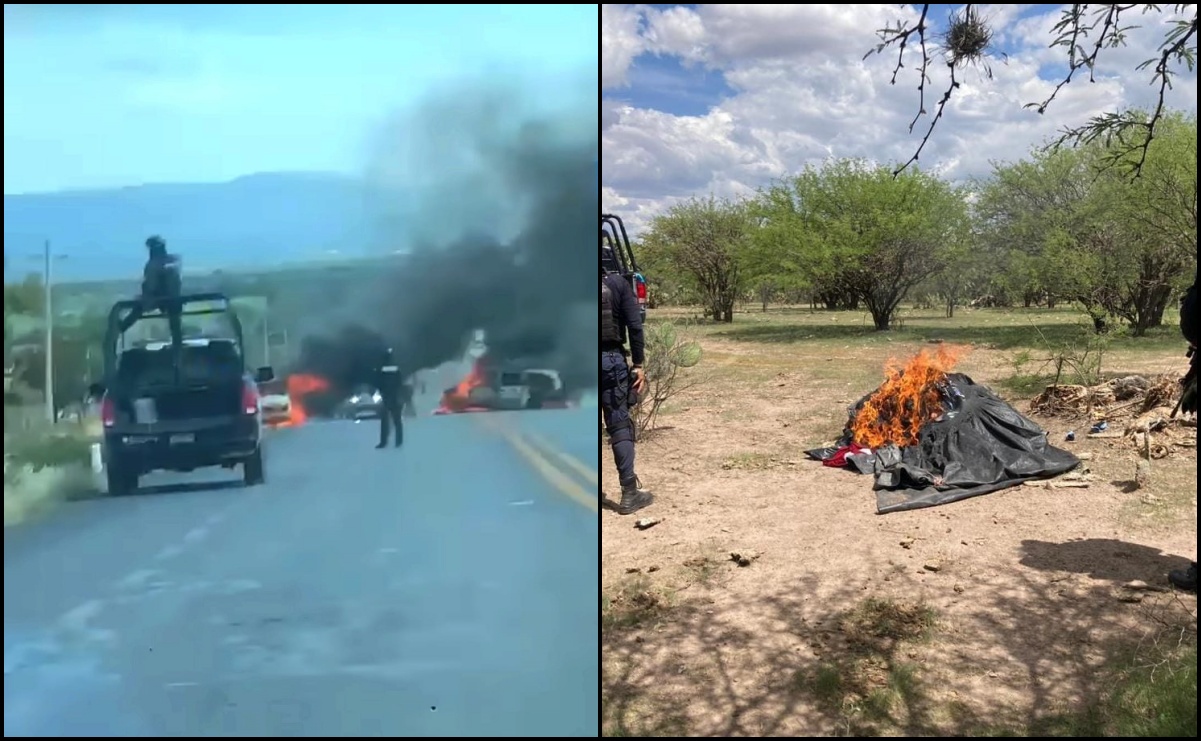 Tras bloqueos carreteros, desmantelan un campamento del crimen organizado en Zacatecas