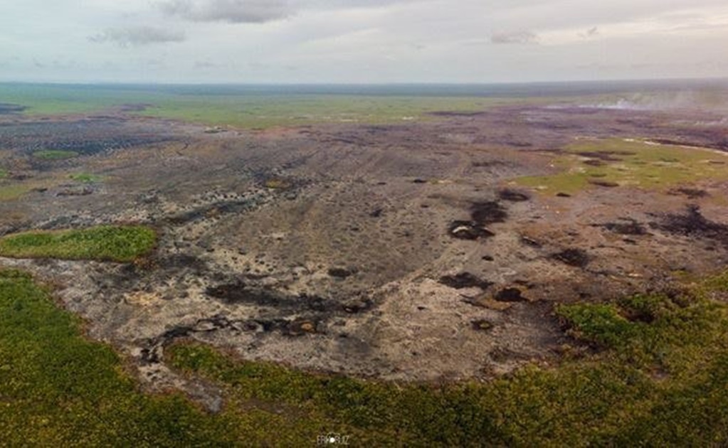 Controlan al 80 por ciento incendio en reserva de Sian Ka´an, Quintana Roo