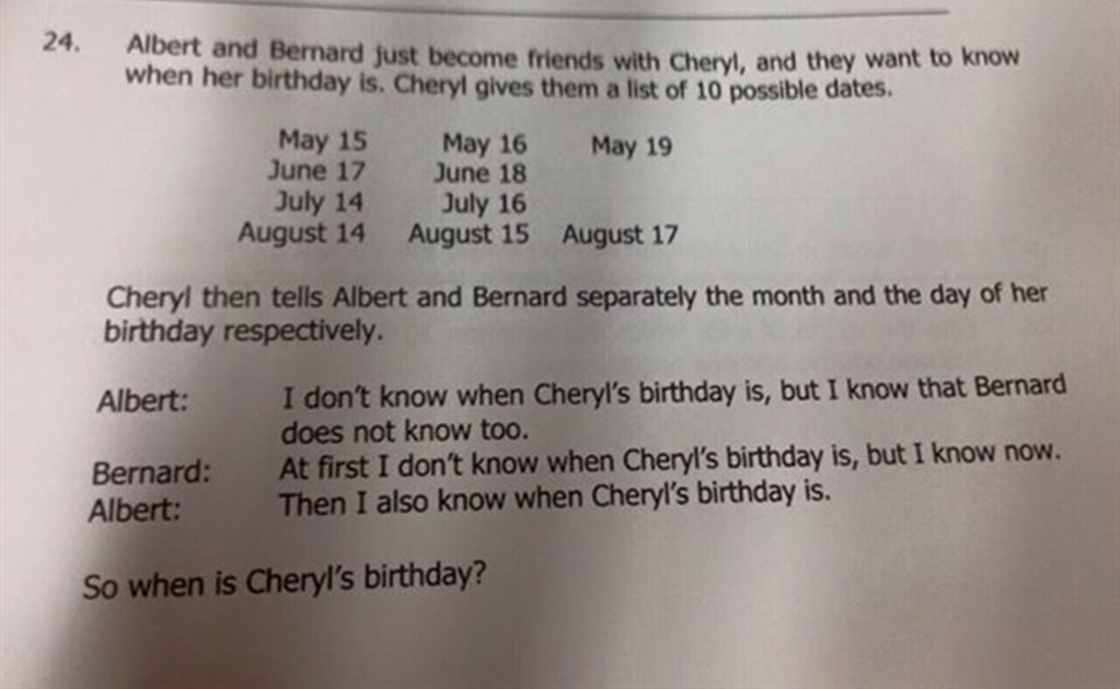 Reto Viral. ¿Cuándo es el cumpleaños de Cheryl? 