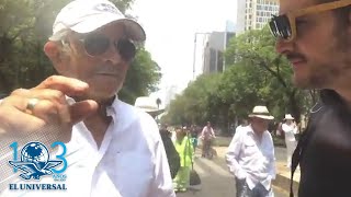 Quienes votaron por AMLO "tienen el cerebro más pequeño", dice empresario a Hernán Gómez en marcha