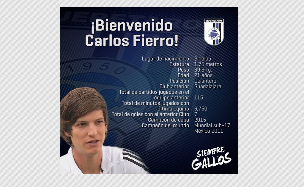 Carlos Fierro, nuevo jugador de Gallos