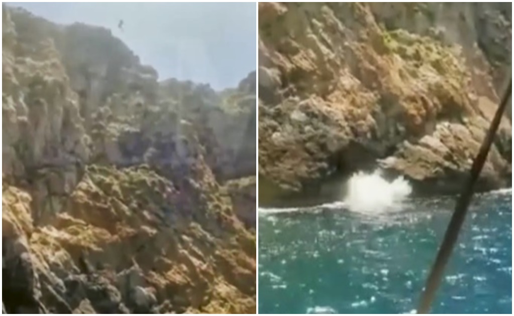 VIDEO. Turista muere ante su esposa e hijo al saltar al mar desde un acantilado de 25 metros en España 