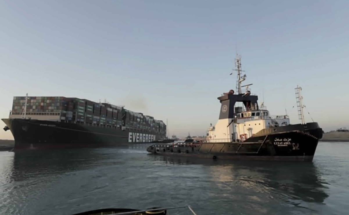 Tras casi una semana, el buque Ever Given ya fue liberado del canal de Suez