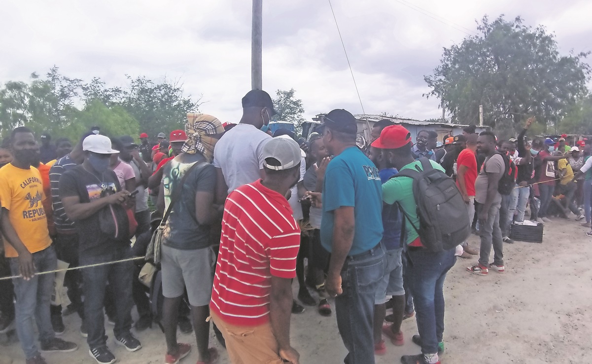 Haitianos generan caos en albergue de Tamaulipas
