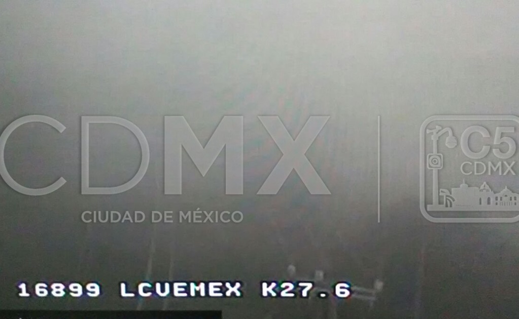 Carretera México-Cuernavaca y México-Toluca registran bancos de niebla