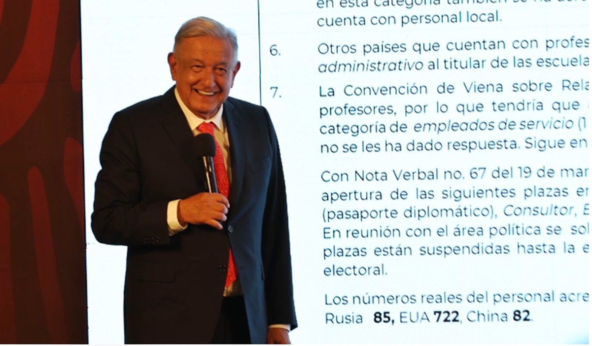 AMLO rechaza que en México haya más diplomáticos rusos que estadounidenses