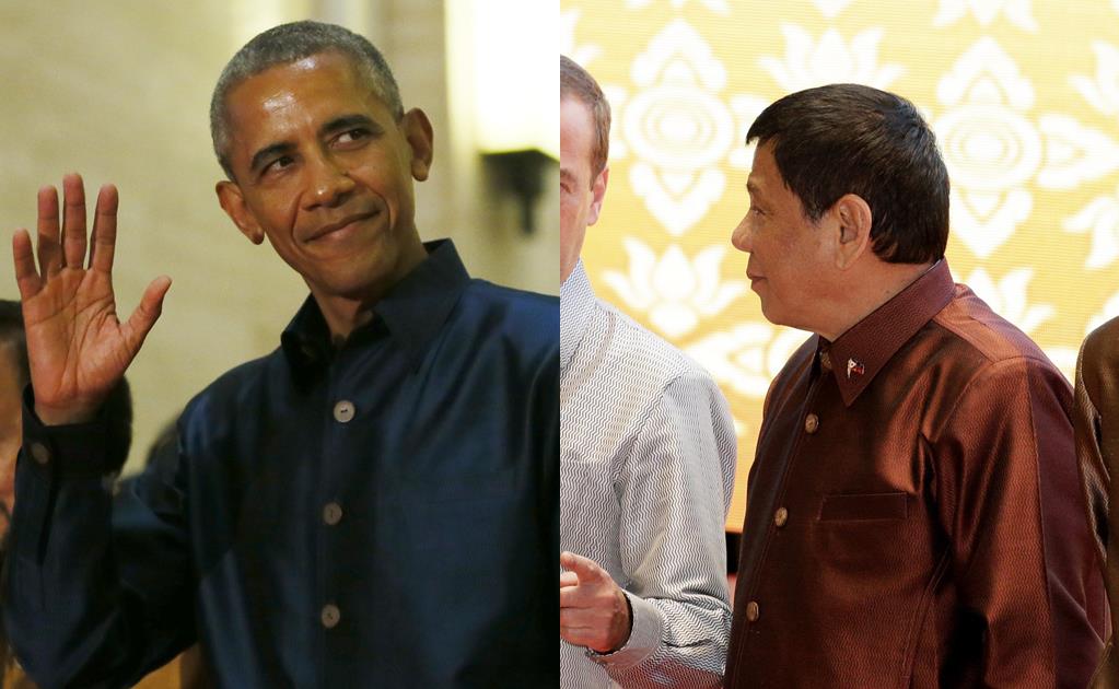 Obama y Duterte comparten mesa en Laos... pero alejados