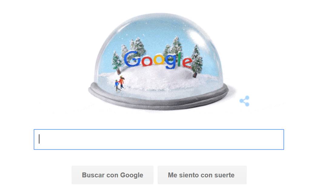 Google recibe con doodle el solsticio de invierno