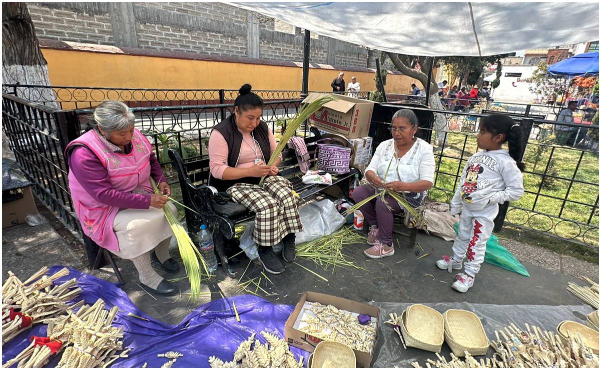 Semana Santa en Edomex: Sobrevive tradición de palmas tejidas para Domingo de Ramos  