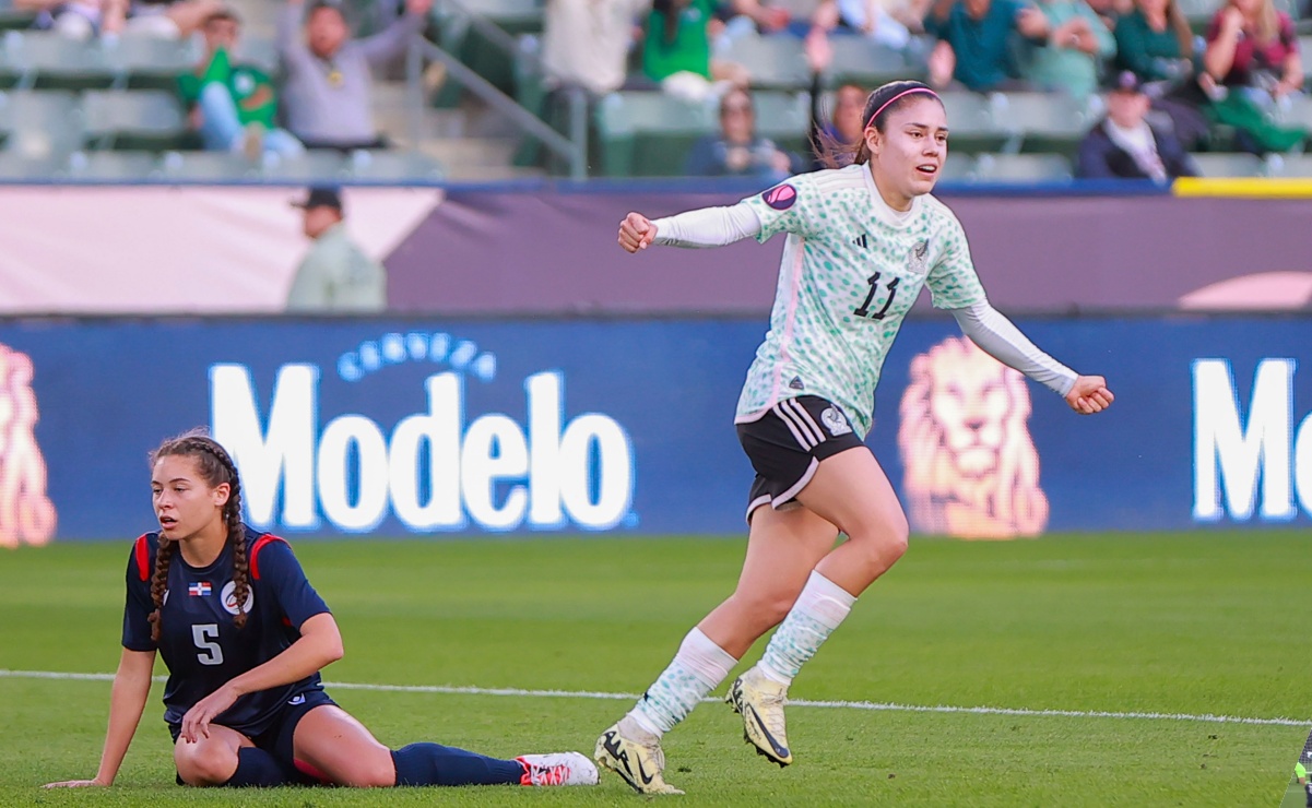 Selección Mexicana Femenil golea a República Dominicana en la Copa Oro W 2024 