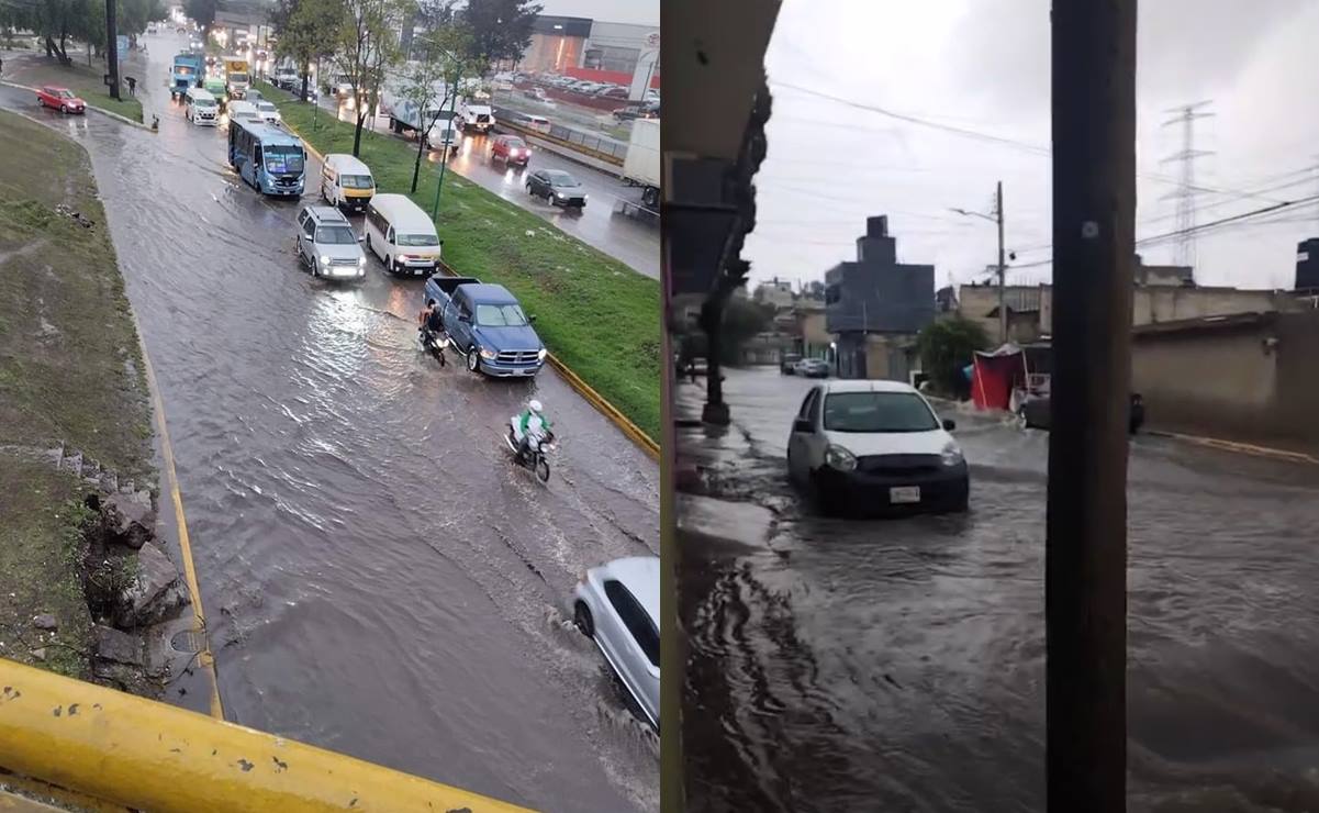 Fuertes lluvias provocan inundaciones en distintas vialidades de Cuautitlán Izcalli
