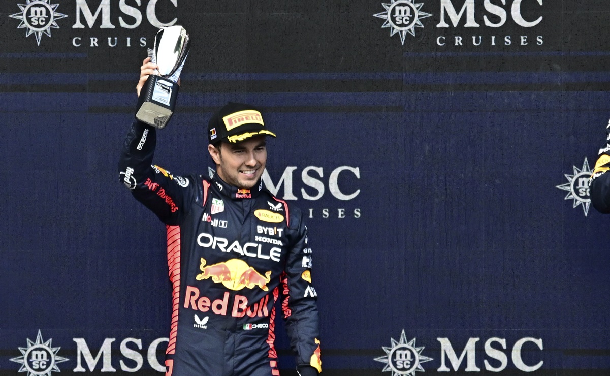Checo Pérez tras subir al podio en el GP de Bélgica: "Vamos en buen camino, con mucha fuerza"