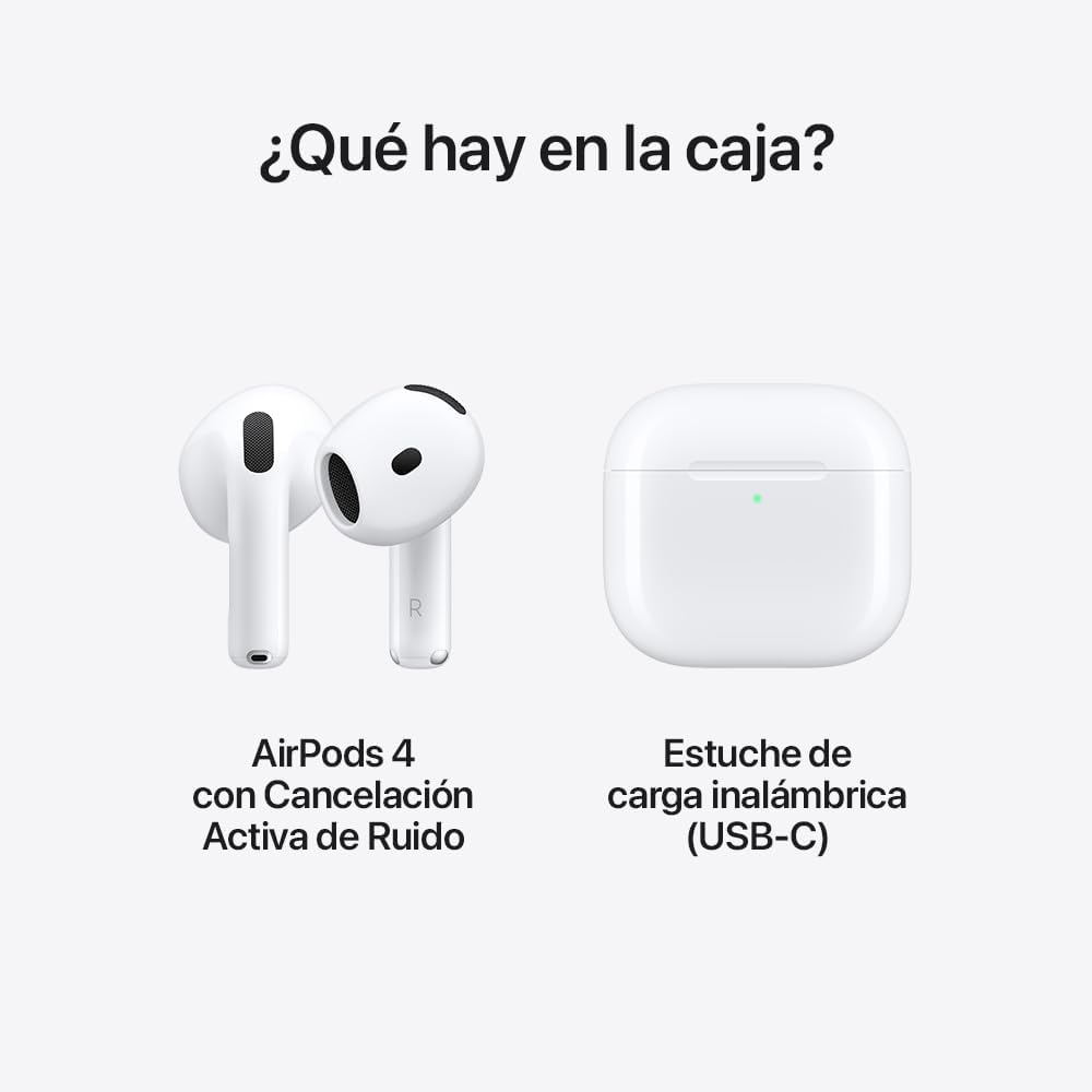 Audífonos inalámbricos AirPods 4 de Apple con Cancelación Activa de Ruido - Foto 1