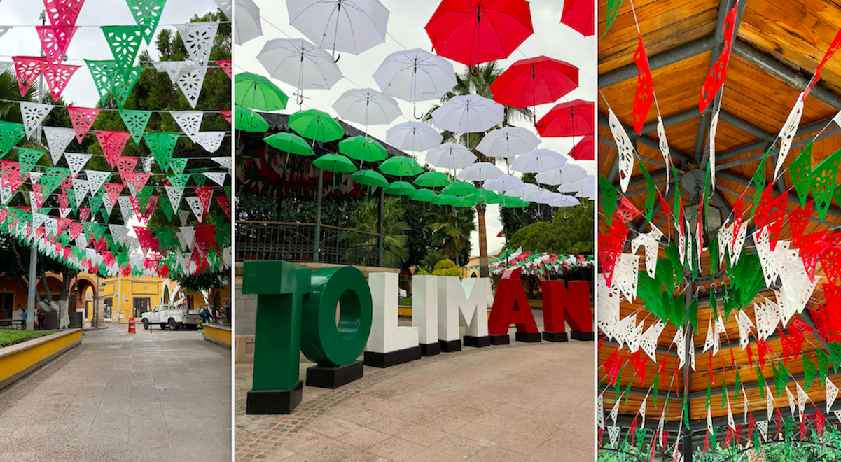 Tolimán tampoco se quedó atrás y se pintó de colores patrios 