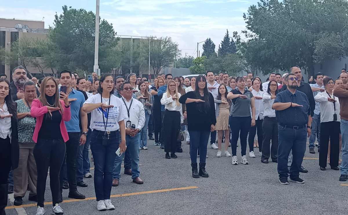 Trabajadores del Poder Judicial en Coahuila se pronuncian en contra de la Reforma Judicial