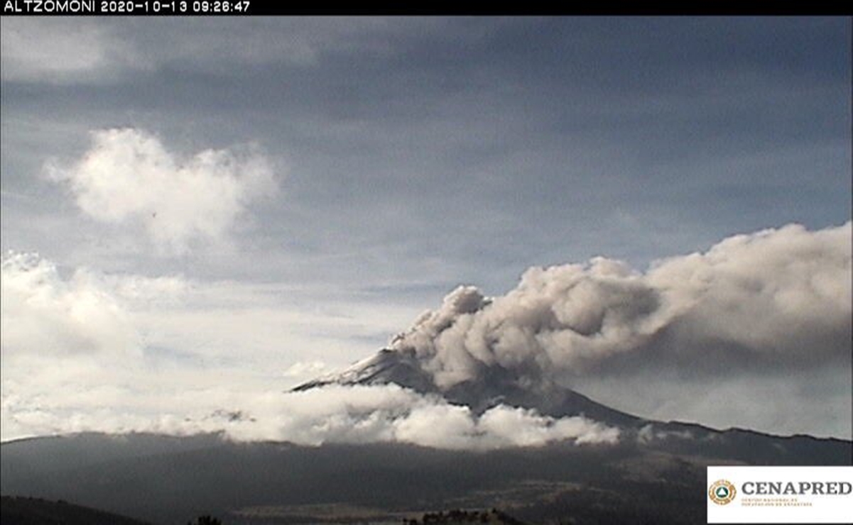 Volcán Popocatépetl emite ceniza; se mantiene en Amarillo Fase 2