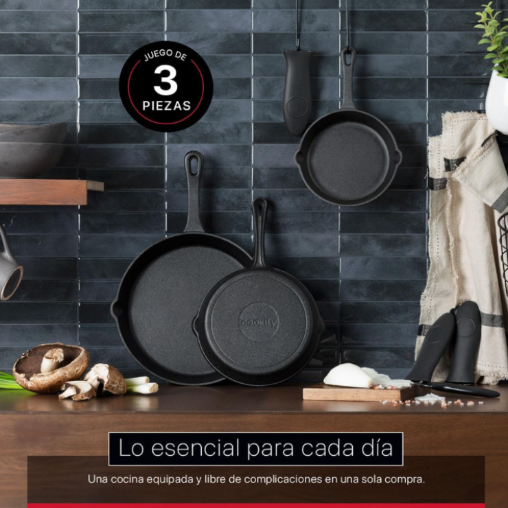 Set Sartenes Hierro Fundido Cookify Amazon 2