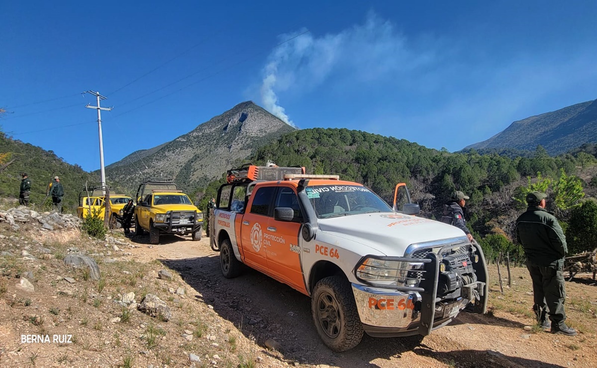 Incendio forestal consume 60 hectáreas en una zona montañosa de Nuevo León