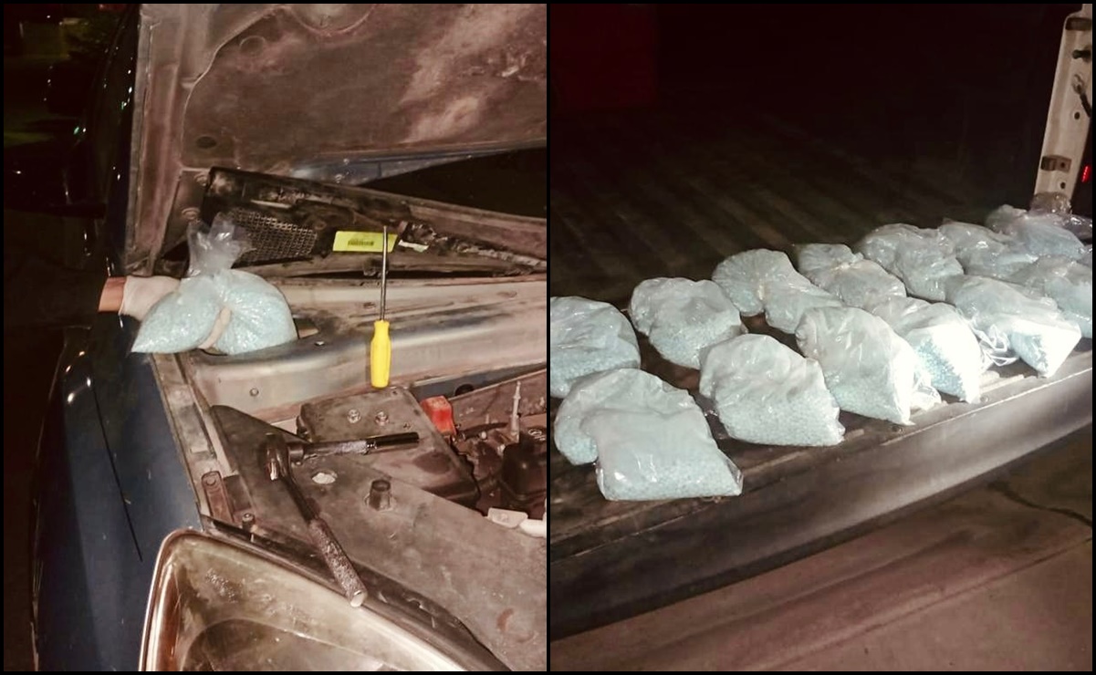 Aseguran 15.5 kilos de fentanilo tras persecución en Navojoa, Sonora 