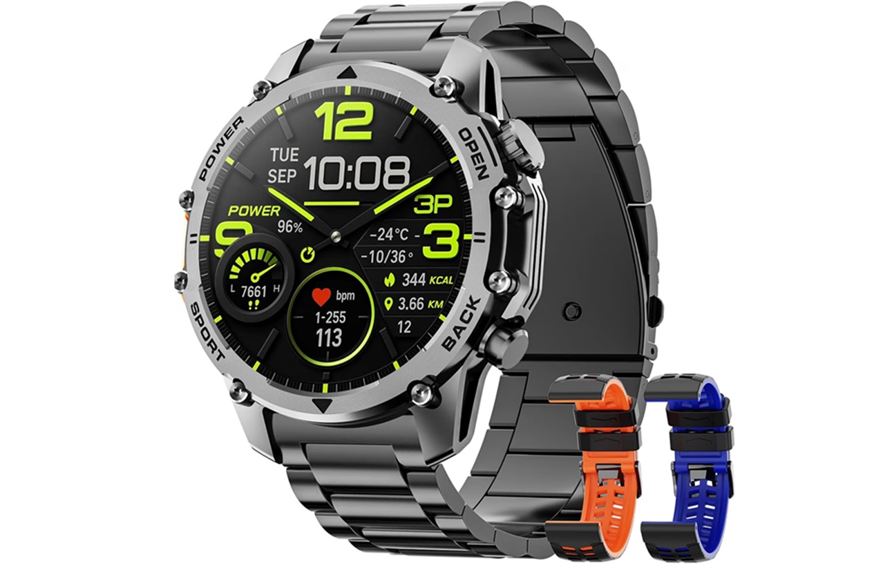 Hwagol Reloj Inteligente Hombre con Linterna