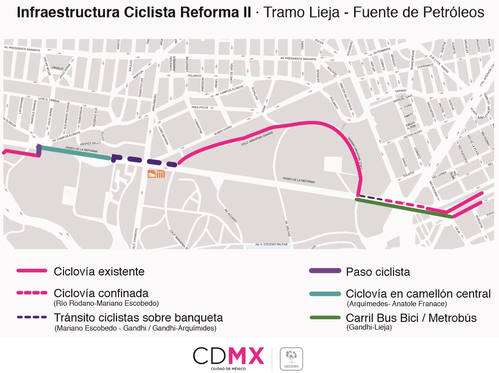 Plantean ruta para Ecobici por L7 del Metrobús