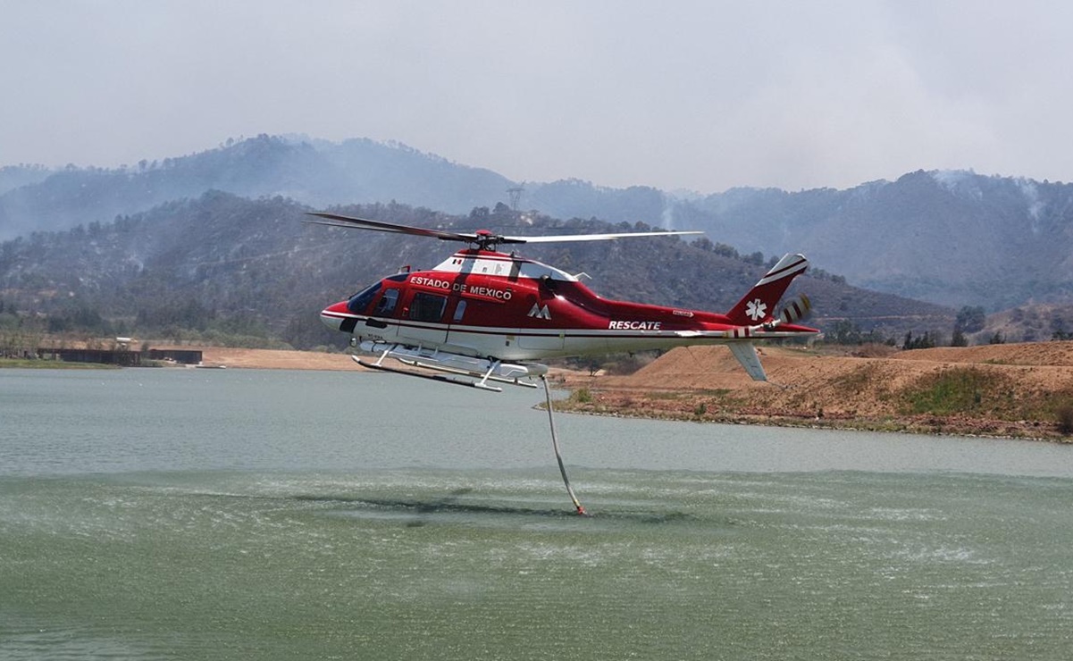 Rescate Aéreo "Relámpagos" apoyan en los incendios forestales de edomex