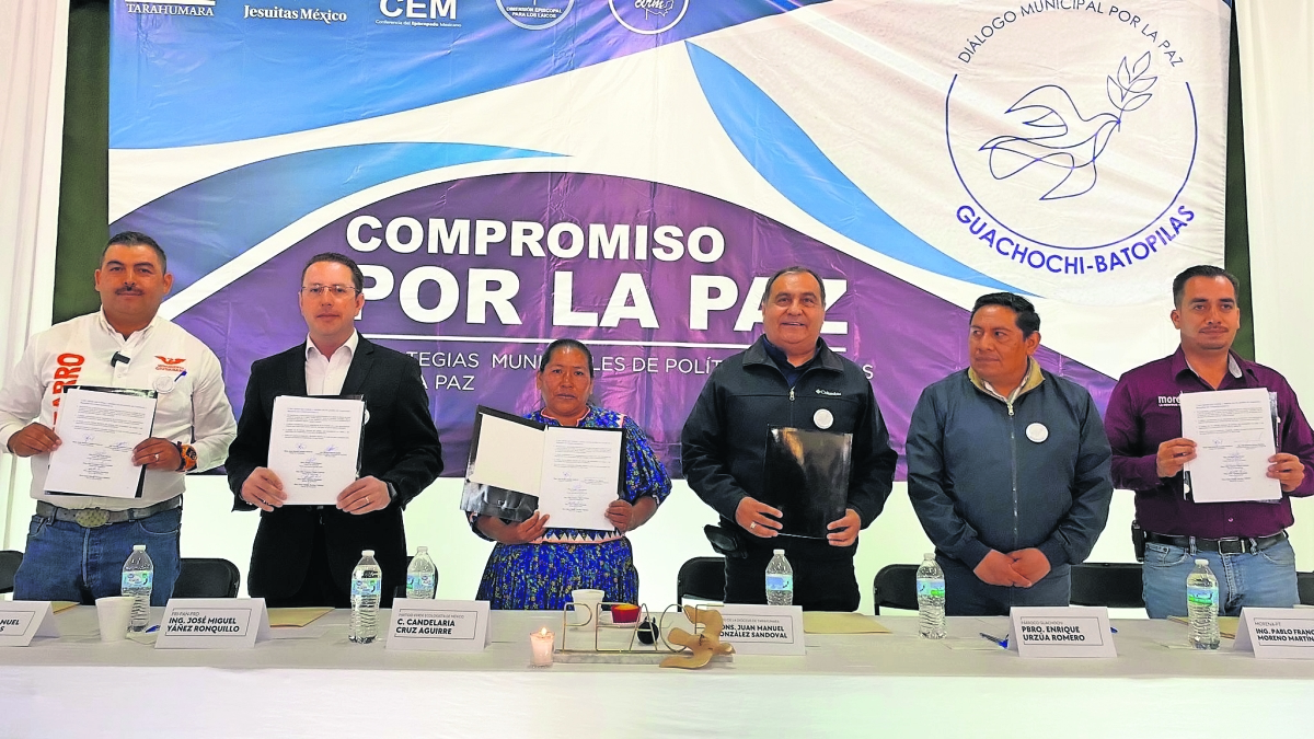 Firman candidatos de la Sierra Tarahumara pactos por la paz