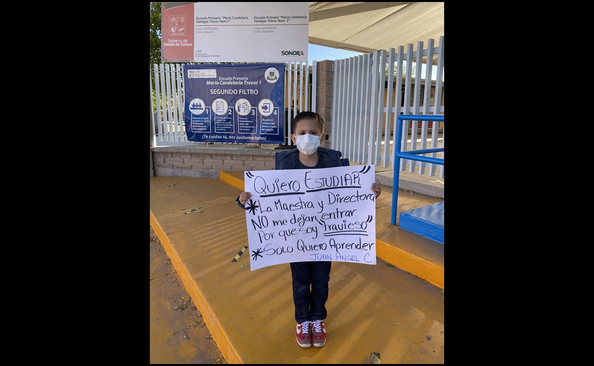 “Por travieso” prohíben entrada de niño a escuela; autoridades de educación en Sonora indagan el caso 