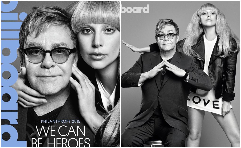 Lady Gaga y Elton John, juntos por la filantropía
