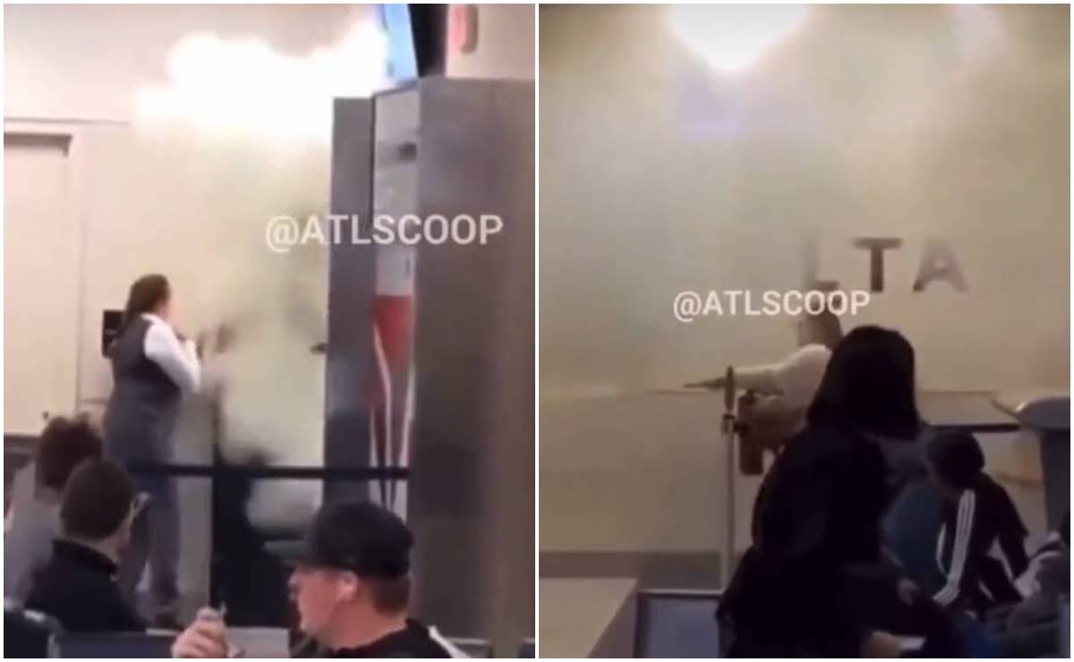 Video. Mujer agrede con extintor a trabajadores en aeropuerto de Atlanta