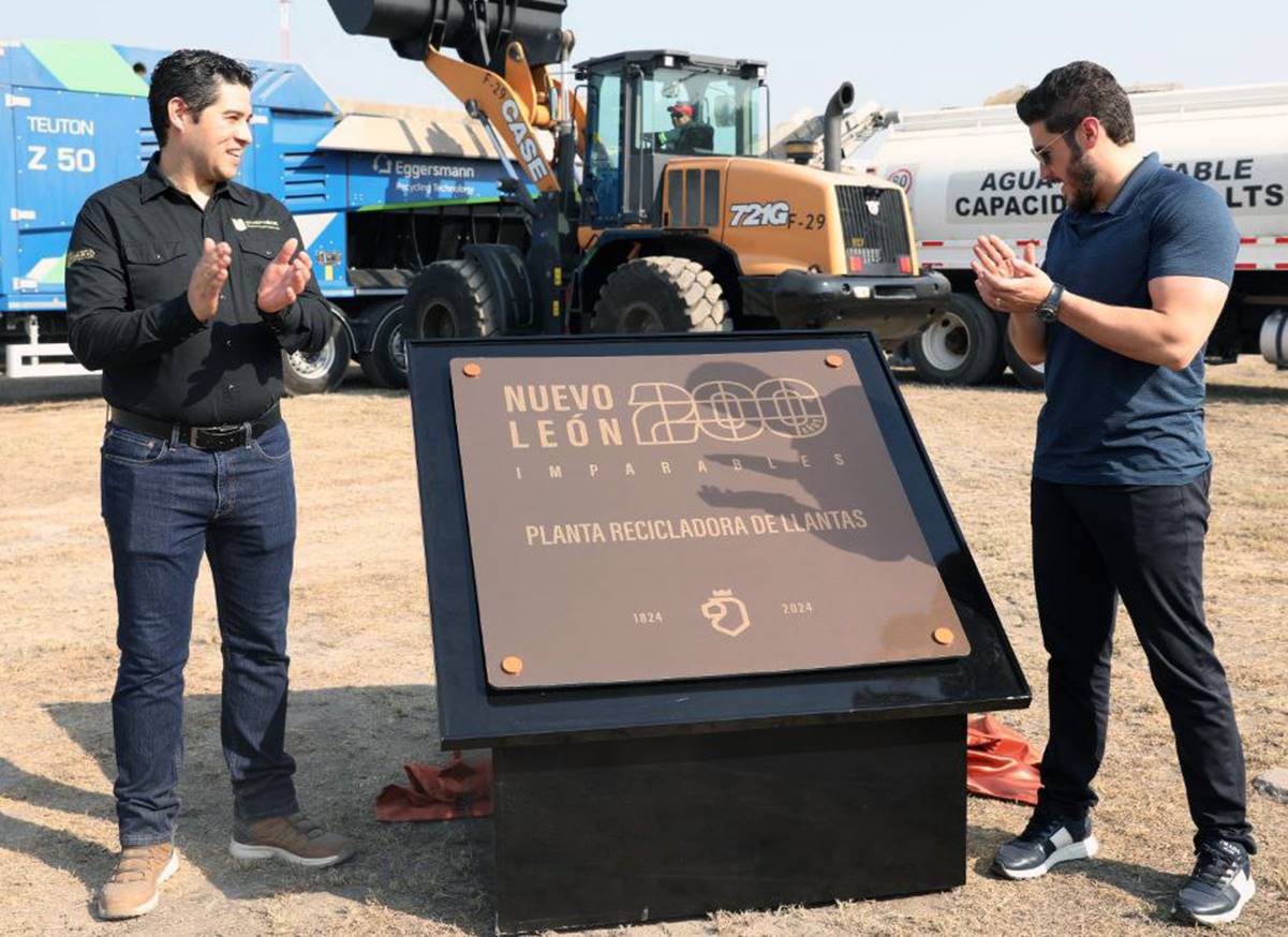 Samuel García inaugura planta recicladora de llantas en Salinas Victoria